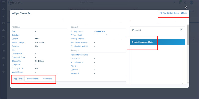 Viewing client info in the Quick Launch modal via the dashboard Viewing client info in the Quick Launch modal via the dashboard