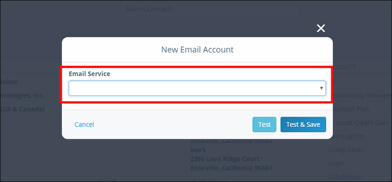 Email Configuration: Choose Email Provider