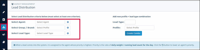 Lead Distribution Criteria