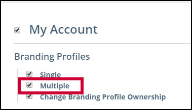 Permission setting: Multiple Branding Profiles