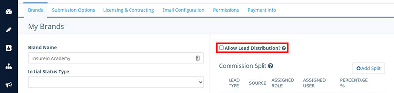 My Account - Brand: How to turn on lead distribution